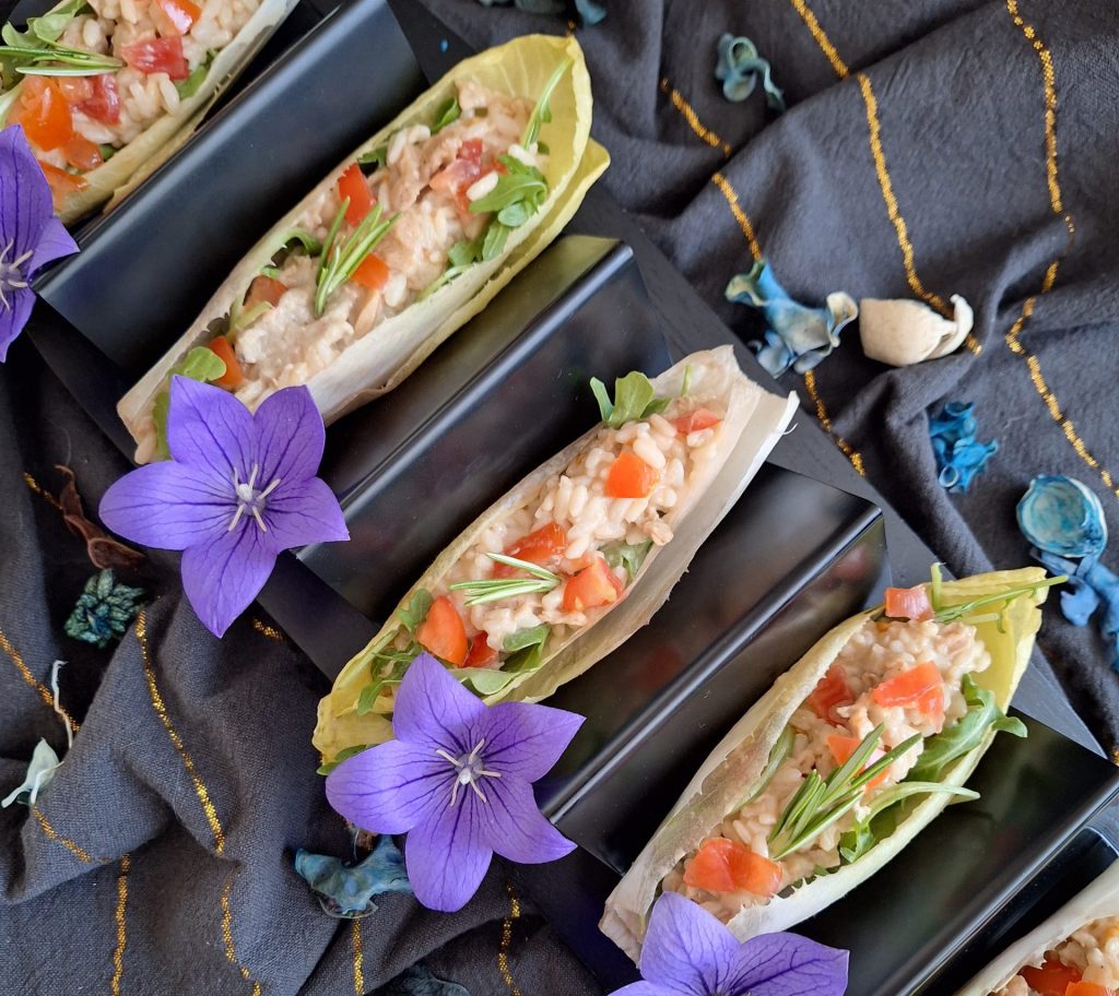 Gevulde witlofbootjes