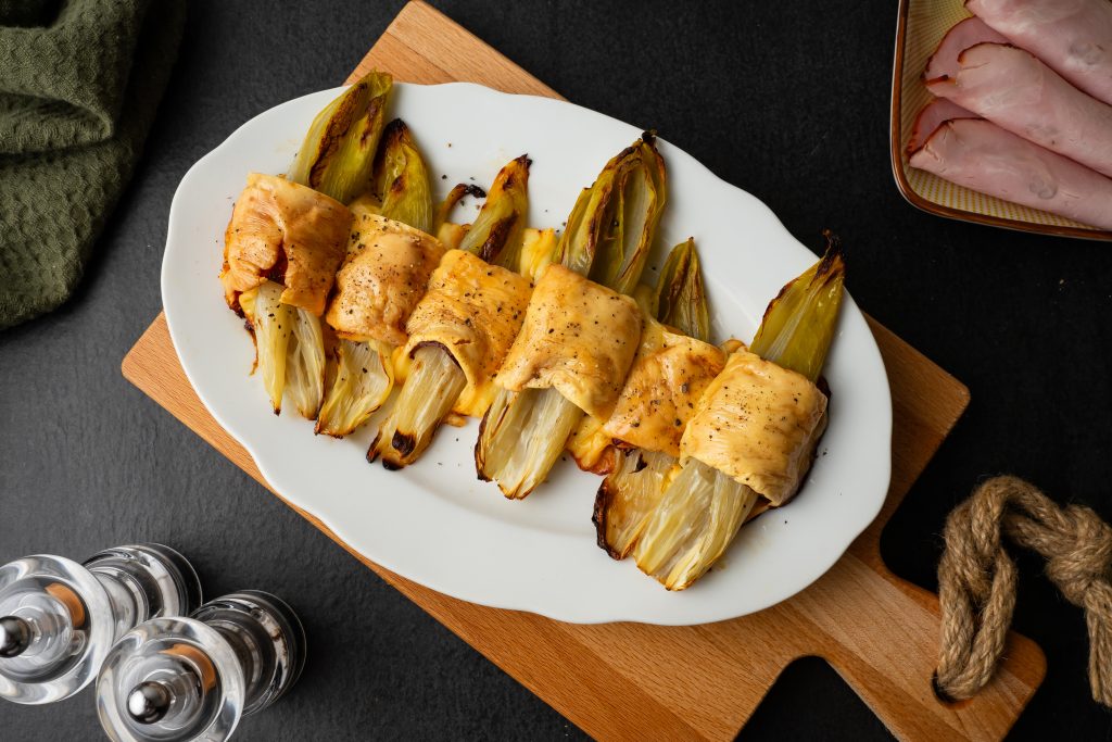 Witlof met ham en kaas uit de oven