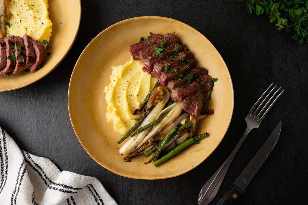 Wild met aardappel puree en witlof