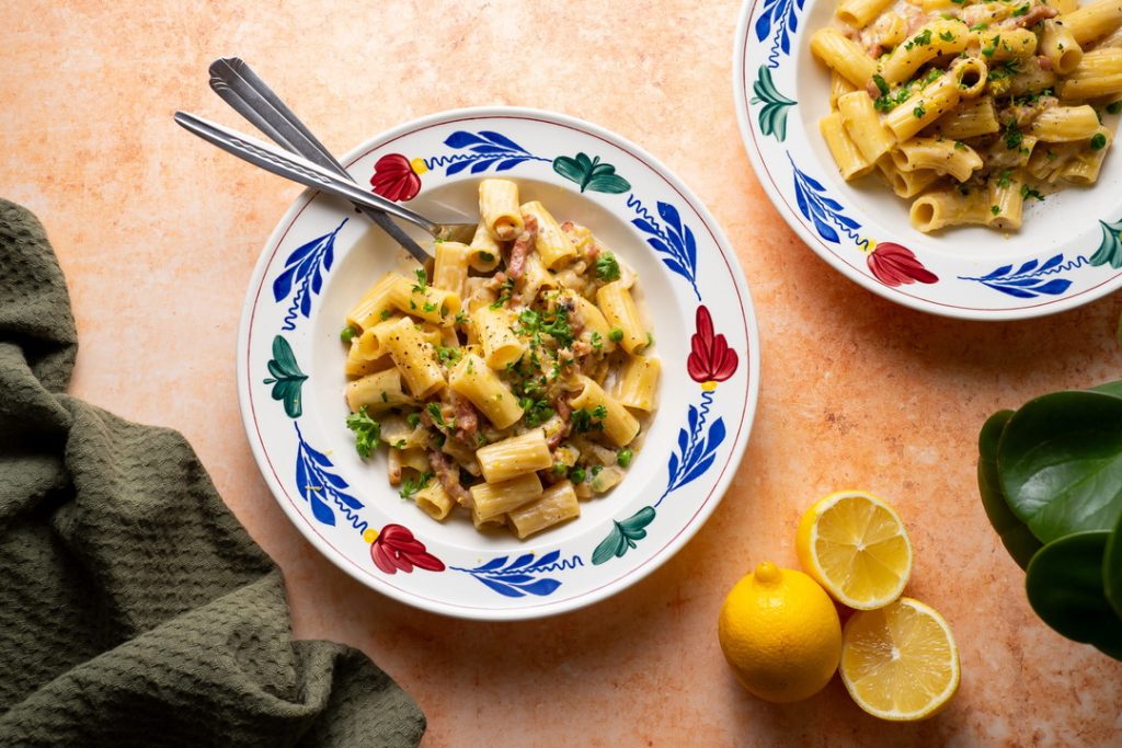 romige zomerpasta